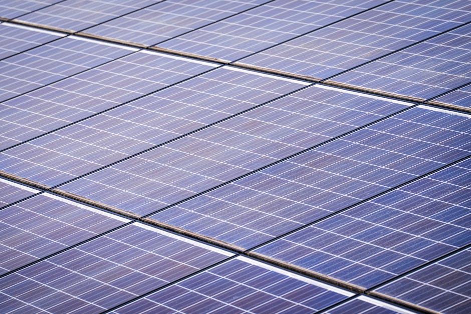 Sun shining brightly on solar panels